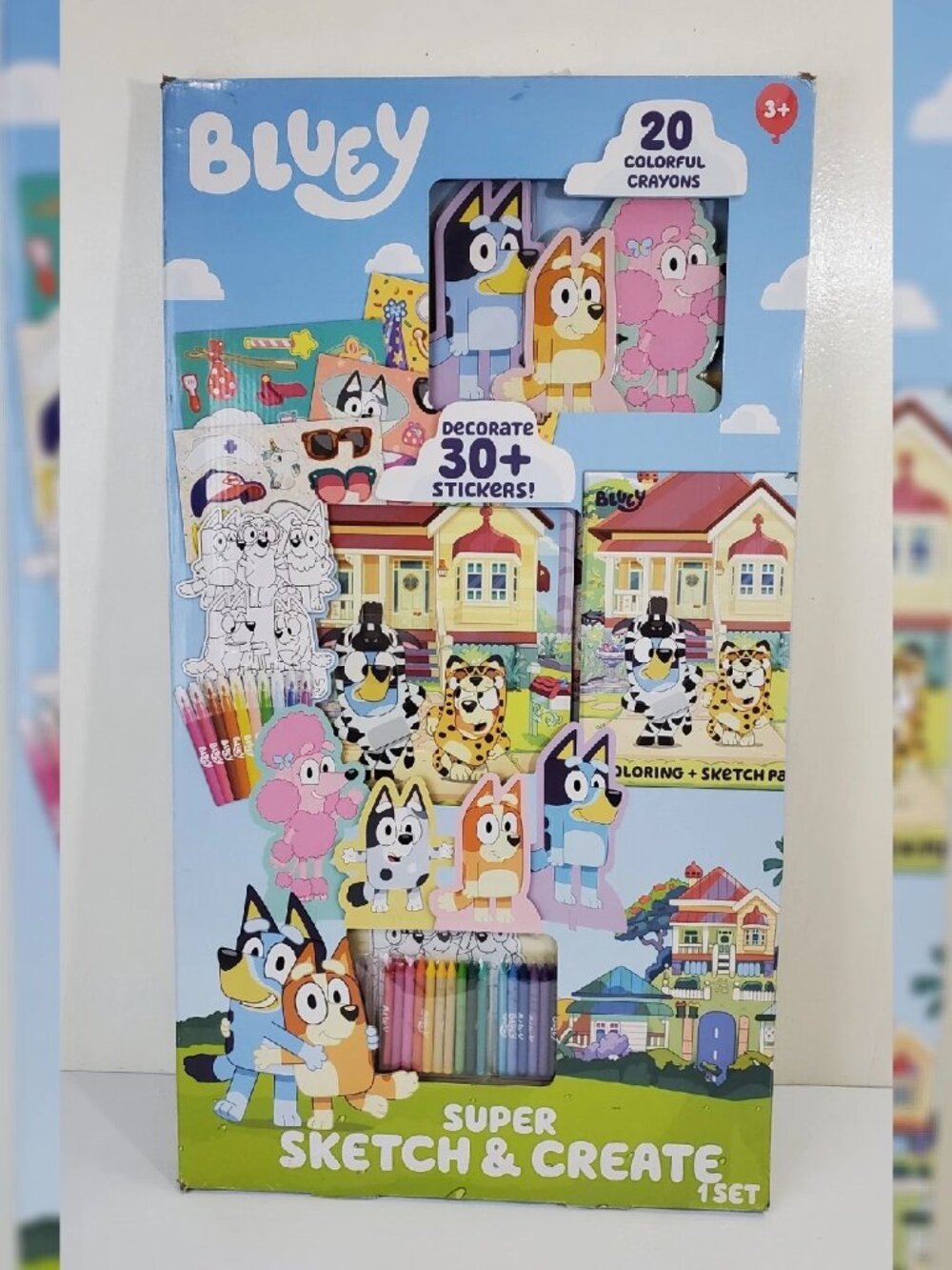 DISBEY BLUEY BIG ACTIVITY KIT SUPER SKETCH & CREATE DECORATE 30 + STICKERS